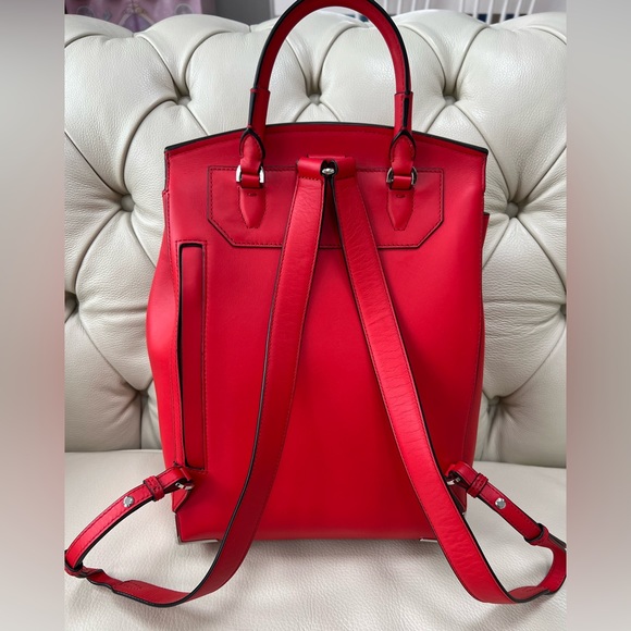 NWT Alexander Wang Prisma Red Leather Backpack Adult size large - Picture 6 of 13